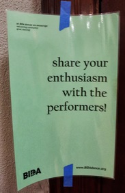share your enthusiasm with the performers!