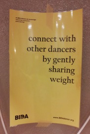 connect with other dancers by gently sharing weight