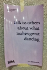 talk to others about what makes good dancing