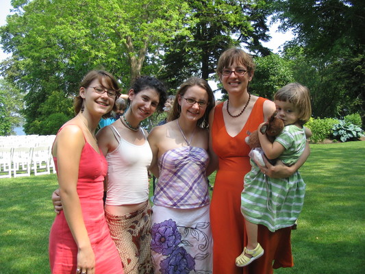 Abby and Eric's wedding -- Claire, Rose, Susanna, Claudia, Fiona