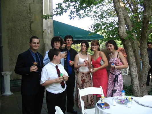 Abby and Eric's wedding -- Stevie, Mike, Nathan, Jeff, Rose, Claire, Mary