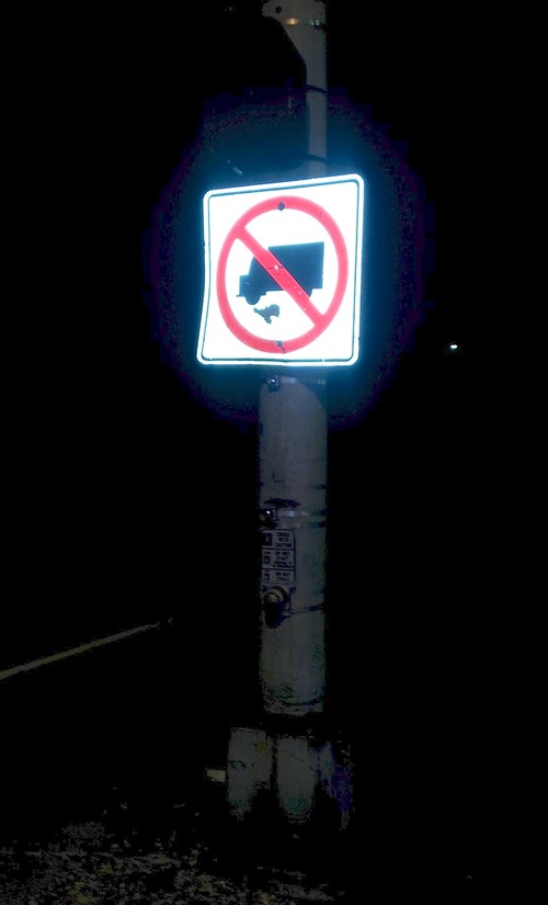 no 'no bikes on road' sign
