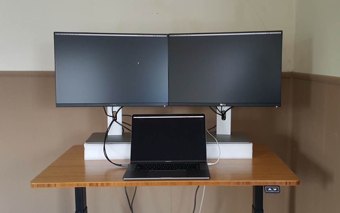 Clapped Computer Setup Work Hardware Setup