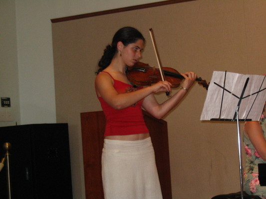 Alice at her violin recital