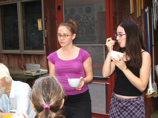 Tennessee -- Eating ice cream on the back porch, Susanna, Mich