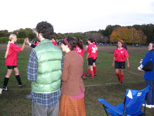 Jeff and Rose at Alice's CWS soccer game