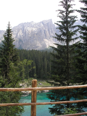 Pretty lake on the way to the Dolomites