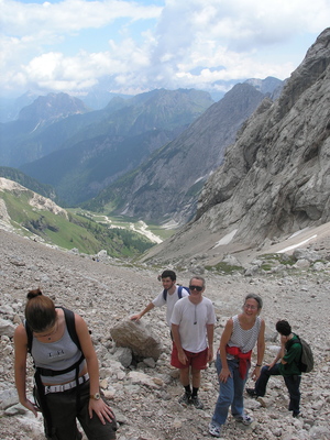 Hiking; Claire, Jeff, Hugh, Suzie, Nathan