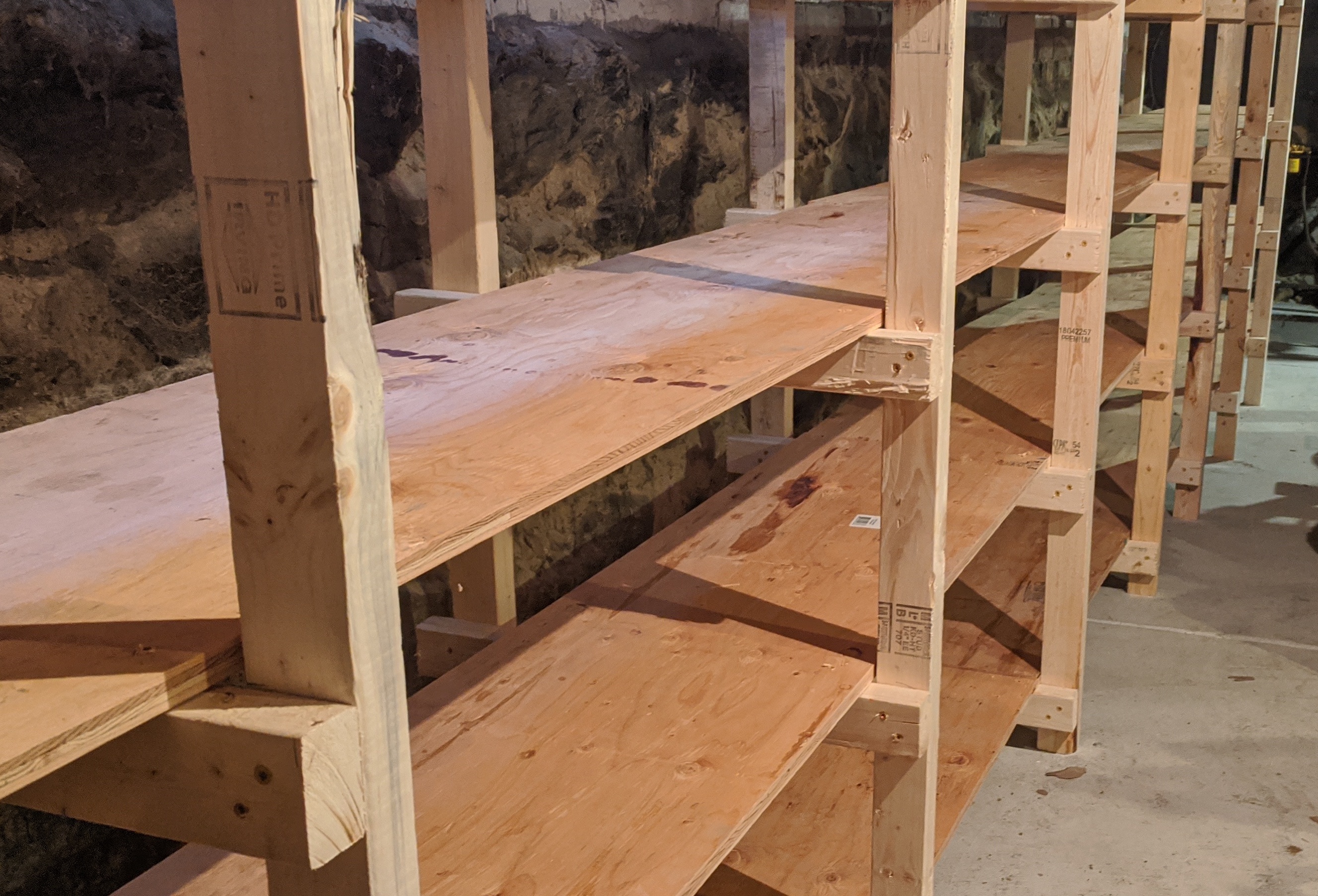 Building Basement Shelving, How To Build Basement Shelves From 2×4 S